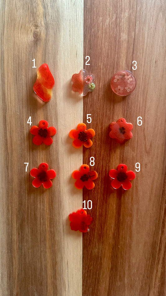 Petite médaille rouge et coquelicot taille S et M