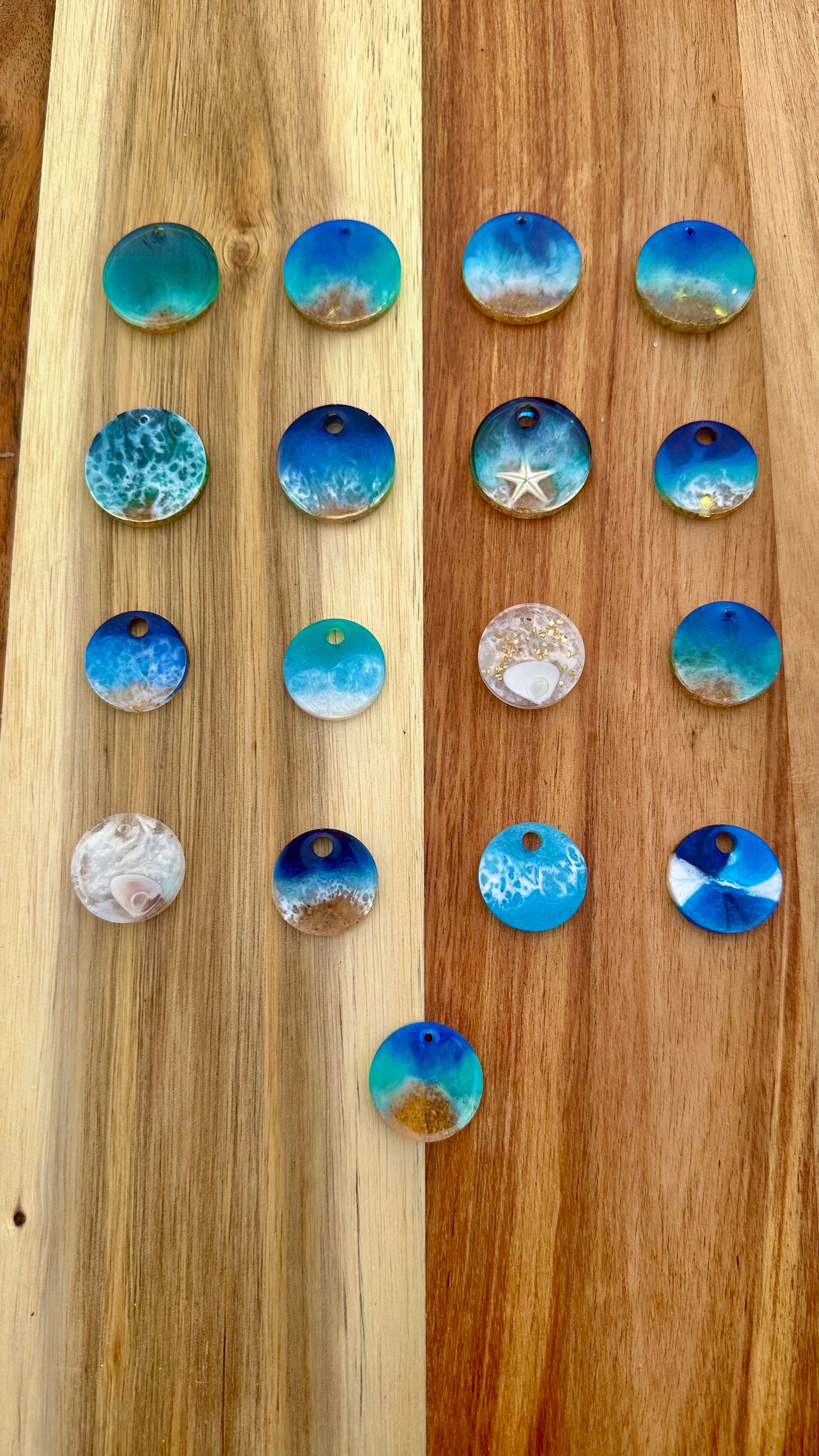 Médaille ronde effet mer