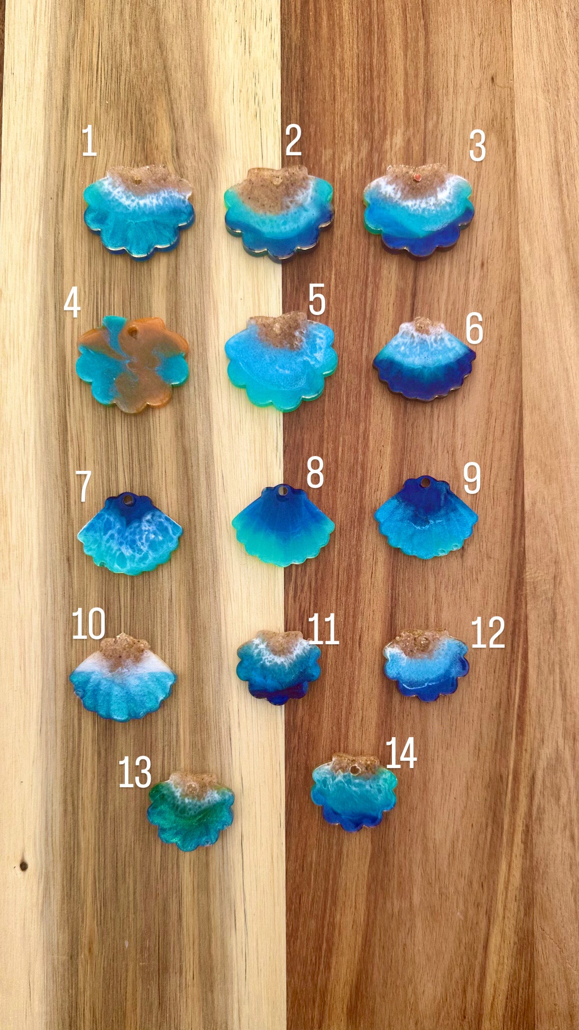 Médaille coquillage effet mer