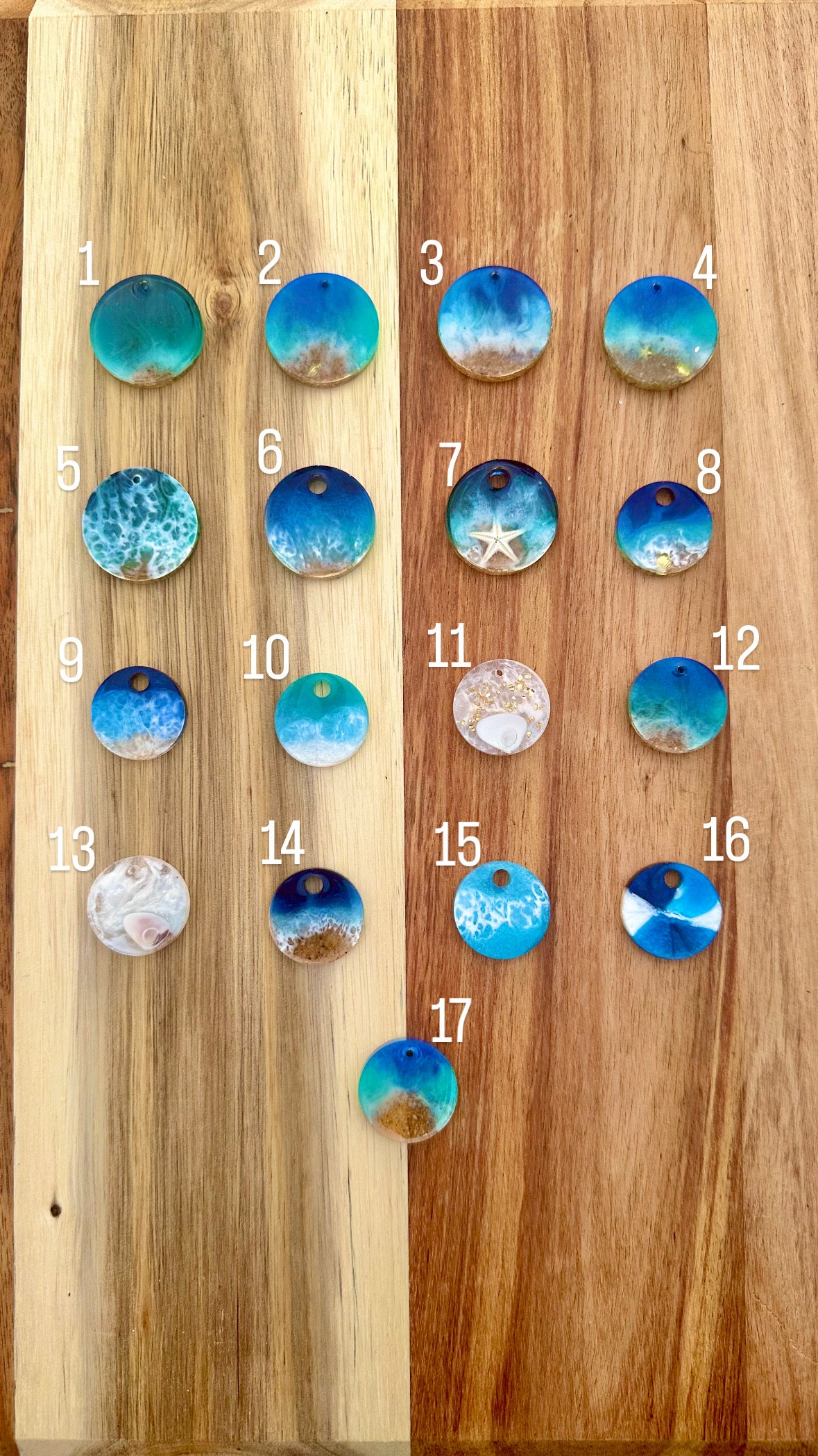 Médaille ronde effet mer