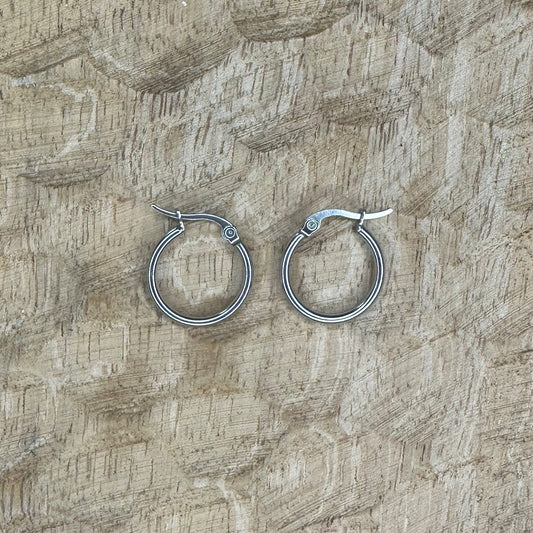 Boucles Soline Argentées 18mm