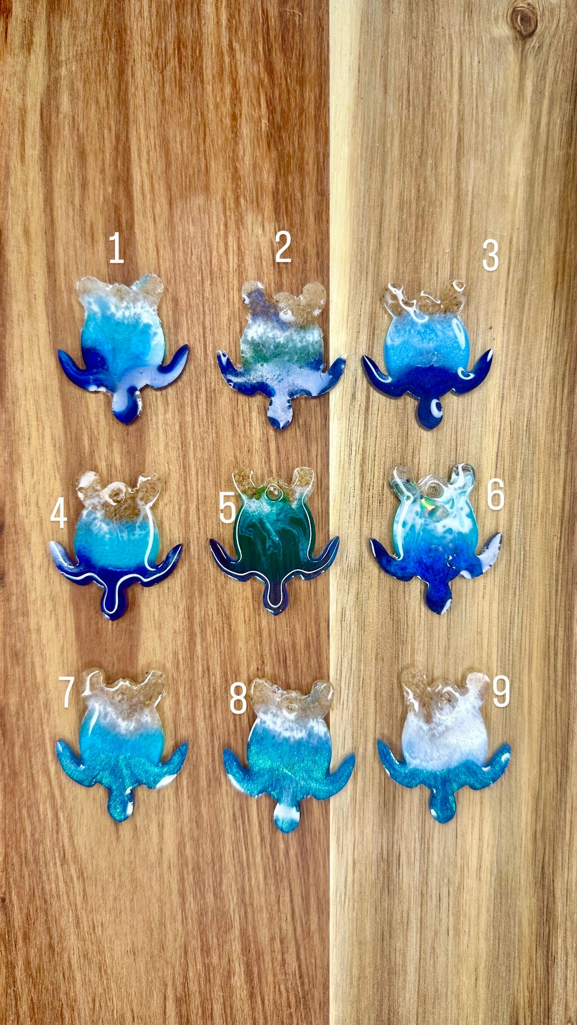 Médaille Tortue effet Mer