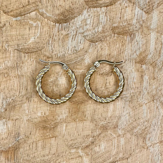 Boucles Leïla Dorées 22mm