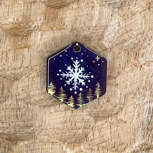 Médaille Flocon et sapin collection Noël Enchanté